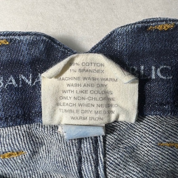 Banana Republic Classic Wide Leg Jeans Dark Wash Denim Size 6 Flap Pocket - Picture 8 of 8